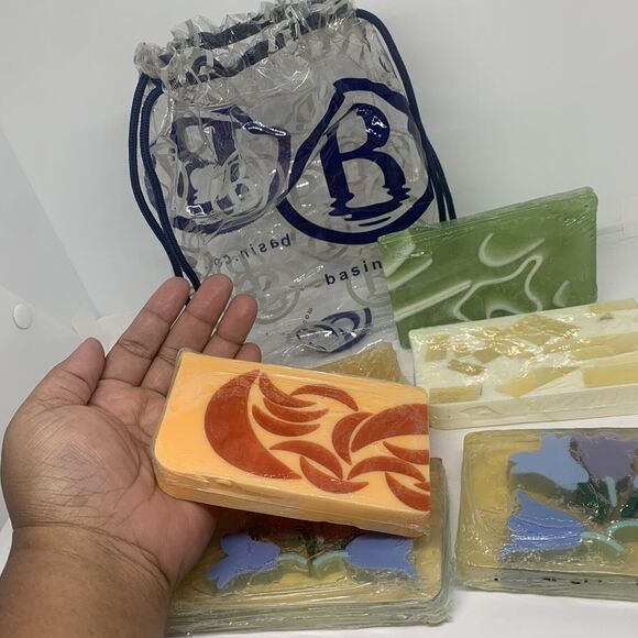 Basin Bar Bath Body Soap Assorted Scents and Colors Lot of 6 Floral Bonfire Etc. - Picture 3 of 9